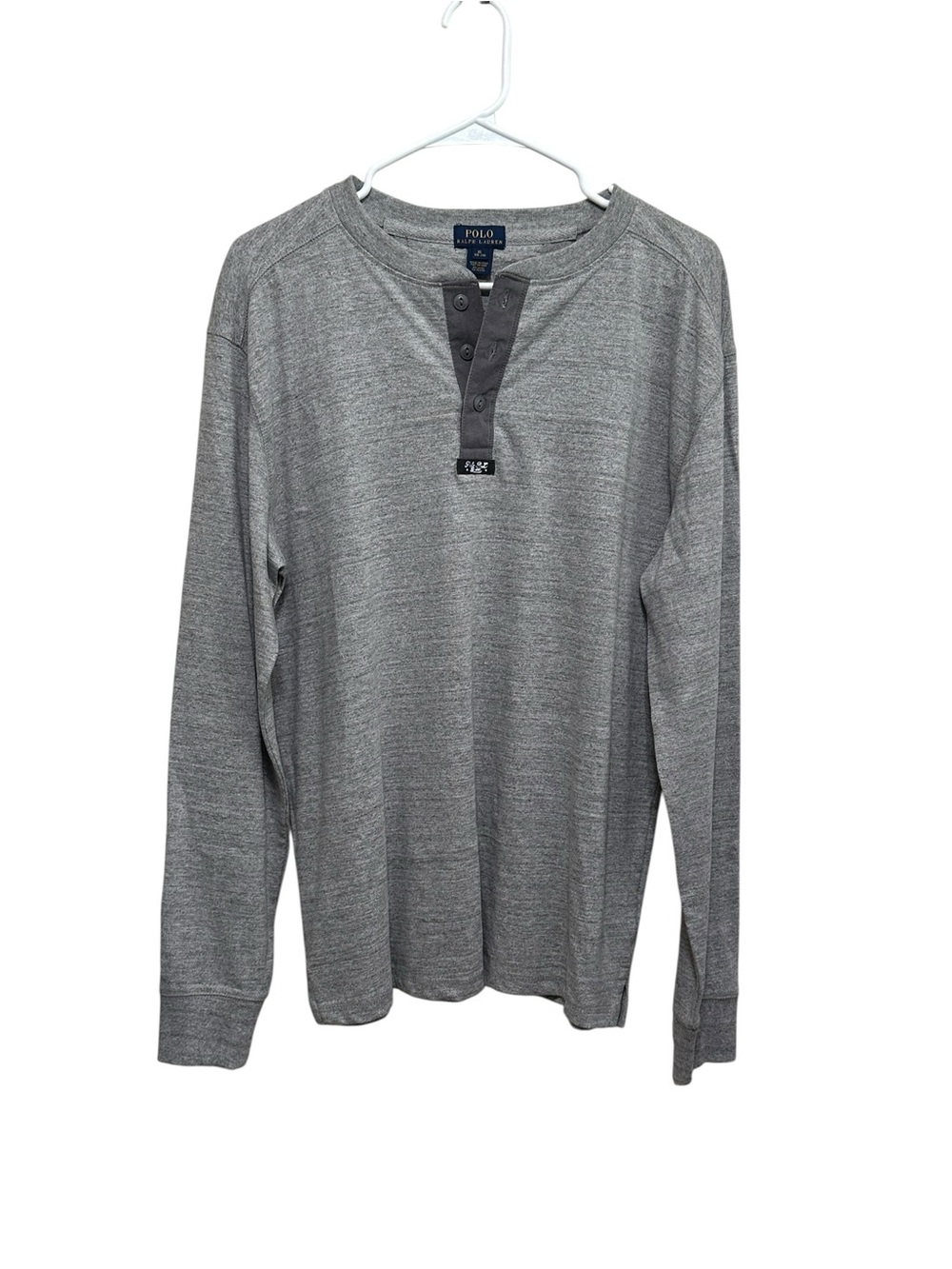 Polo by Ralph Lauren. Heather Gray Long-Sleeve Henley